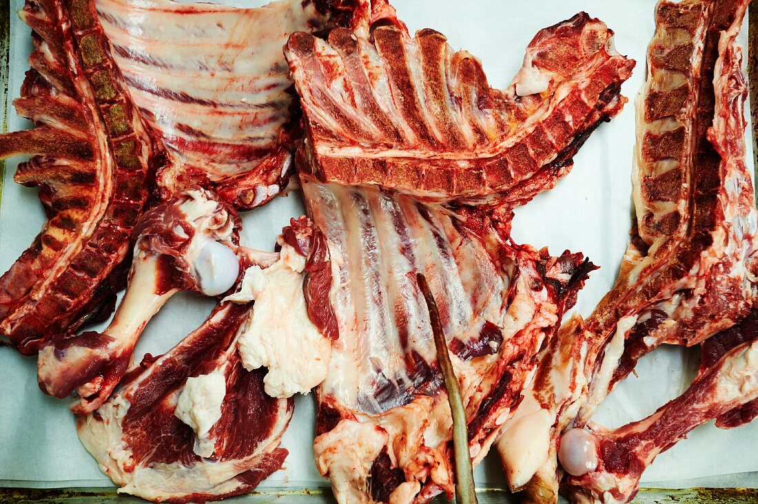 Schweinefleisch mit Knochen, bratfertig