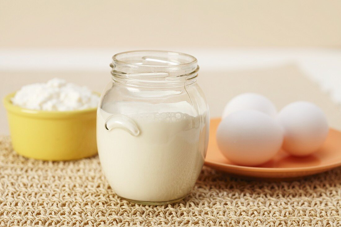 Cottage Cheese, Milk and Eggs