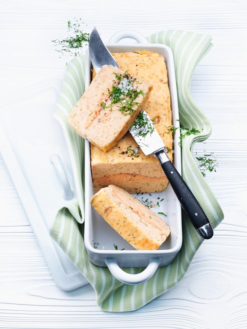 Salmon trout terrine with dill