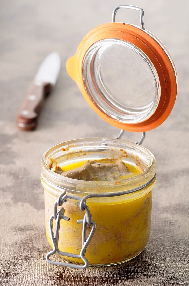 Confit of duck in a storage jar