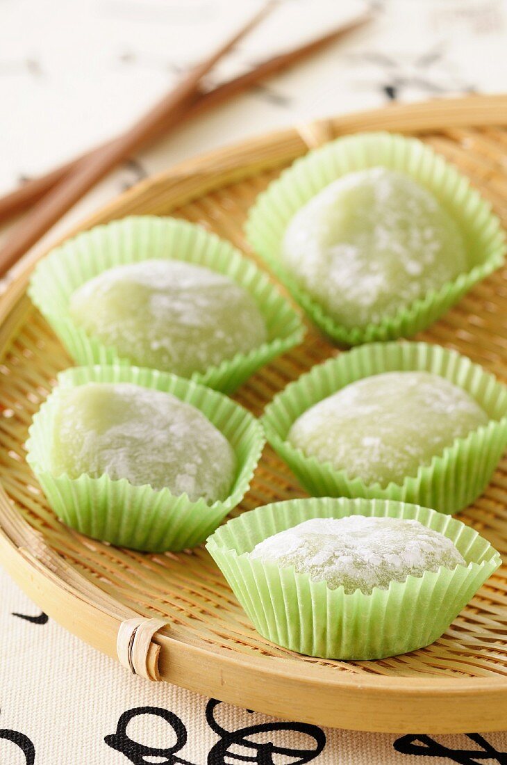 Mochi mit Grünem Tee (Japan)