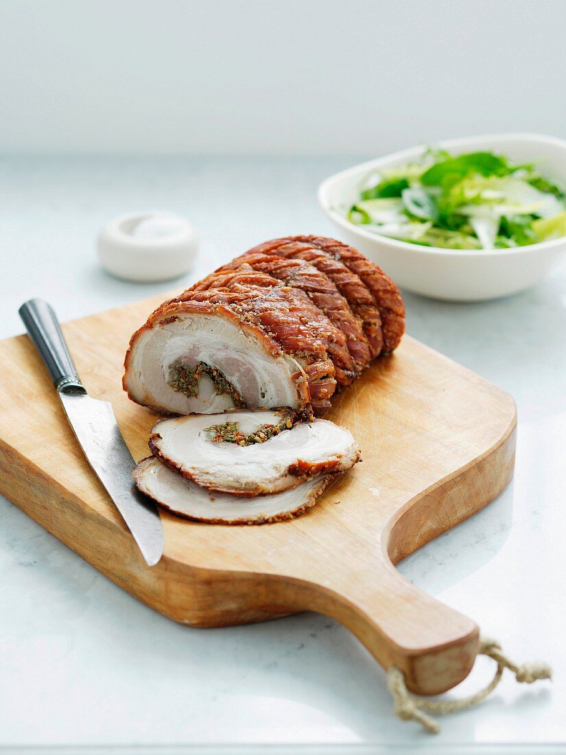 Angeschnittener Rollbraten