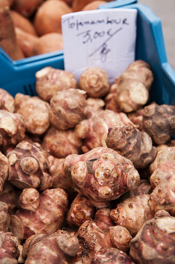 Topinambur auf dem Markt