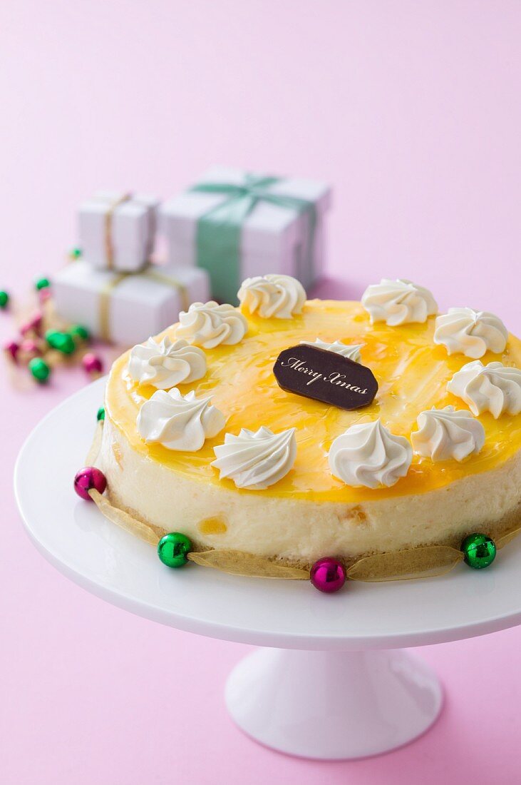 Orange cheesecake for Christmas