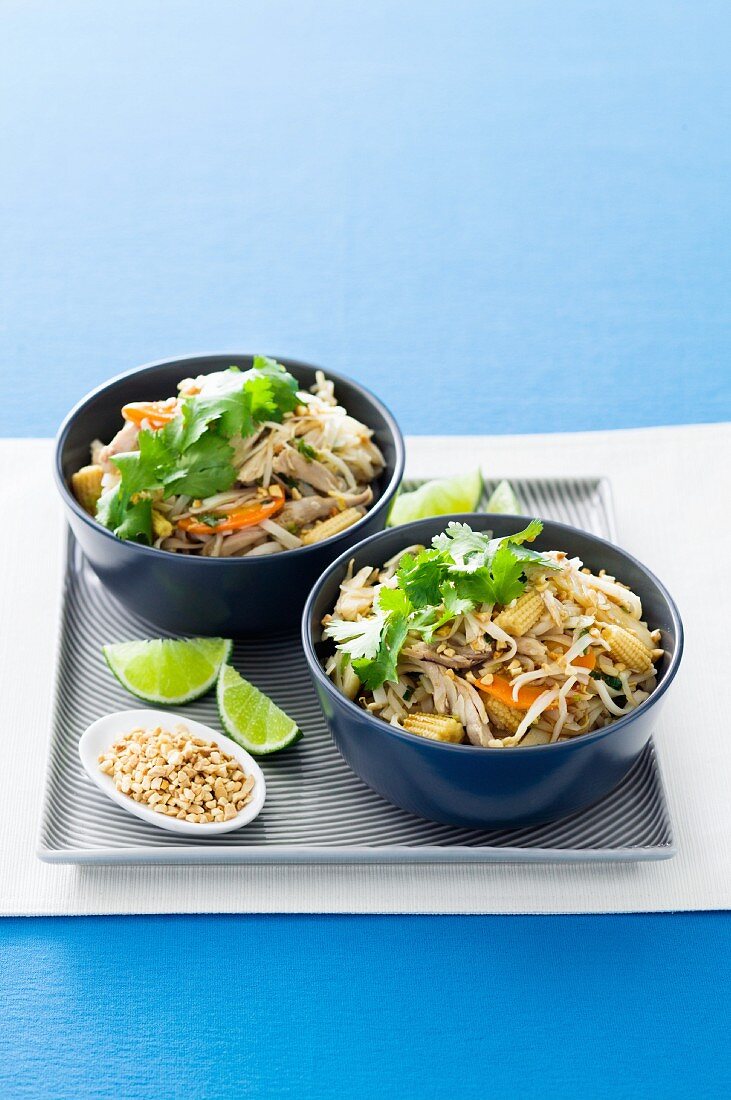 Asiatischer Hähnchensalat mit Reisnudeln