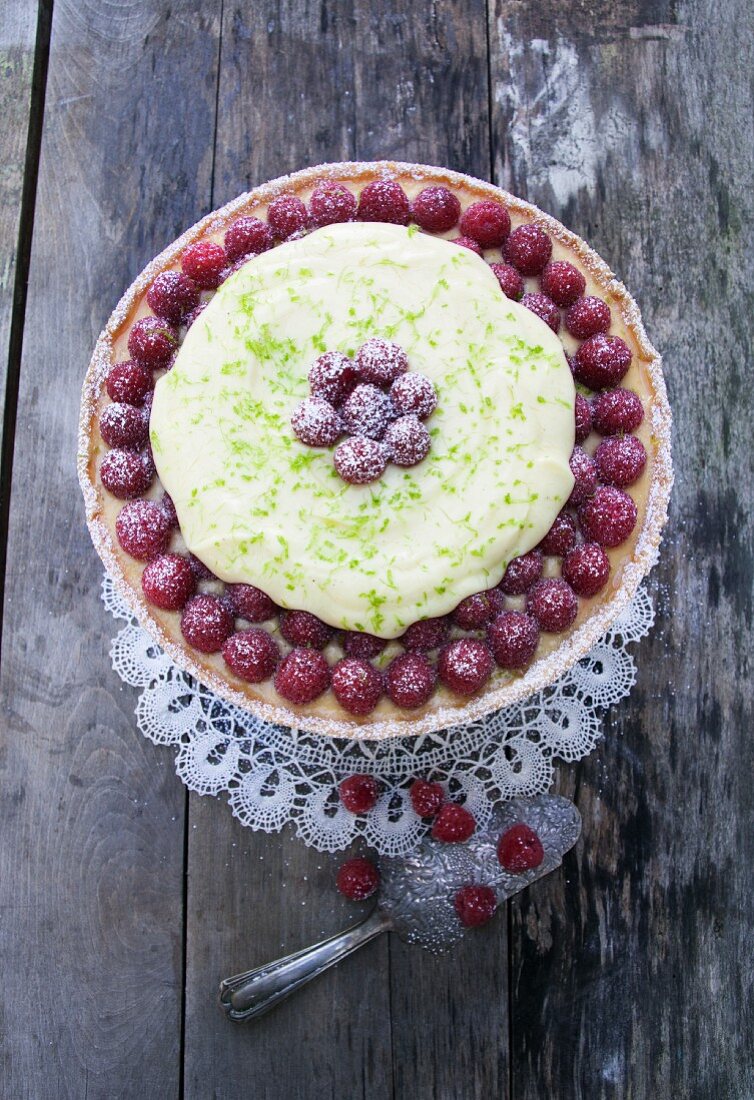 Himbeertarte mit Limettencreme