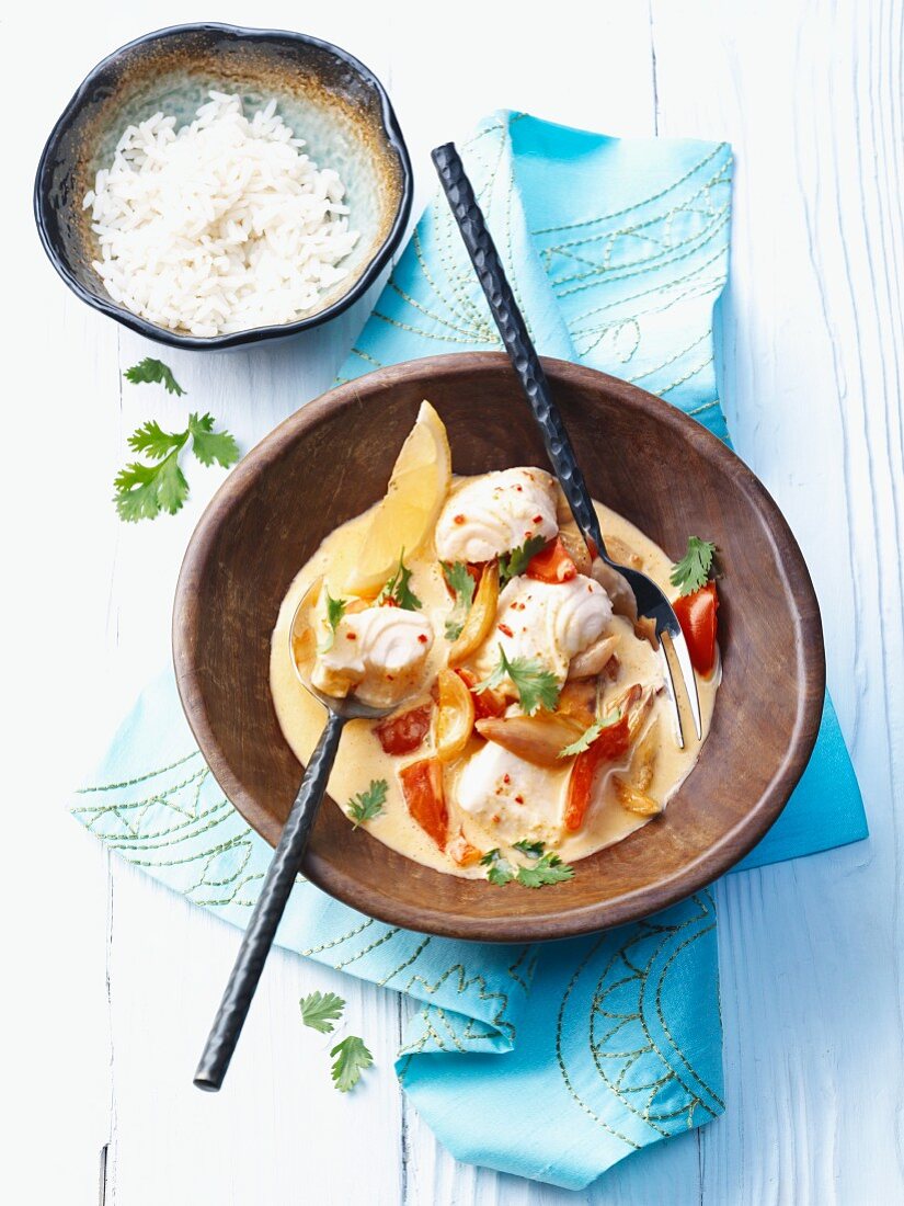 Fish curry with rice (Thailand)