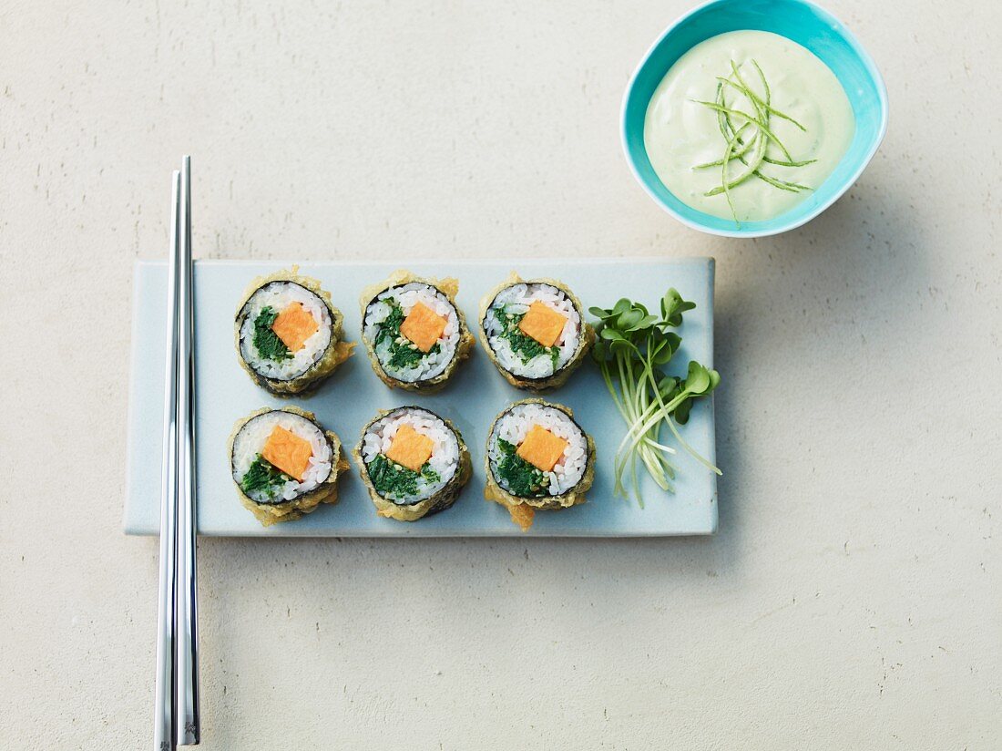 Gebackene Maki Sushi Bilder Kaufen Stockfood