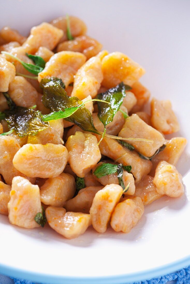 Squash gnocchi with sage (Italy)