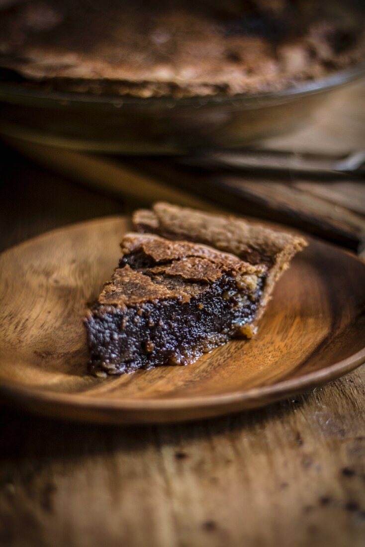 A Slice of Chocolate Chess Pie