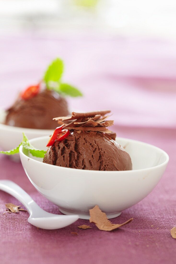 Chili-Schokoladen-Eis