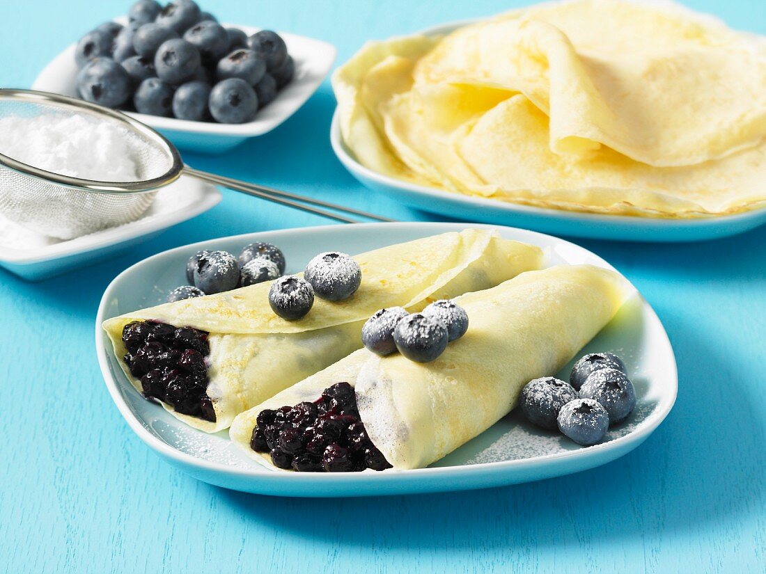 Pancakes with blueberries