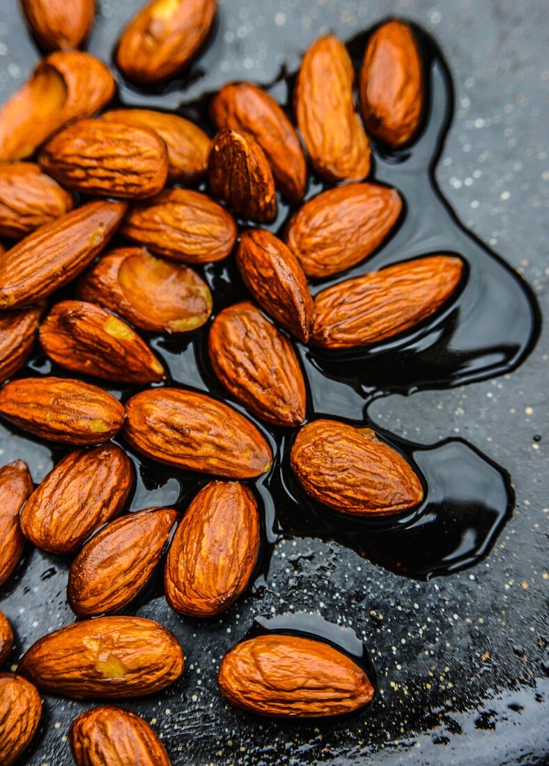 Toasted almonds in soy sauce