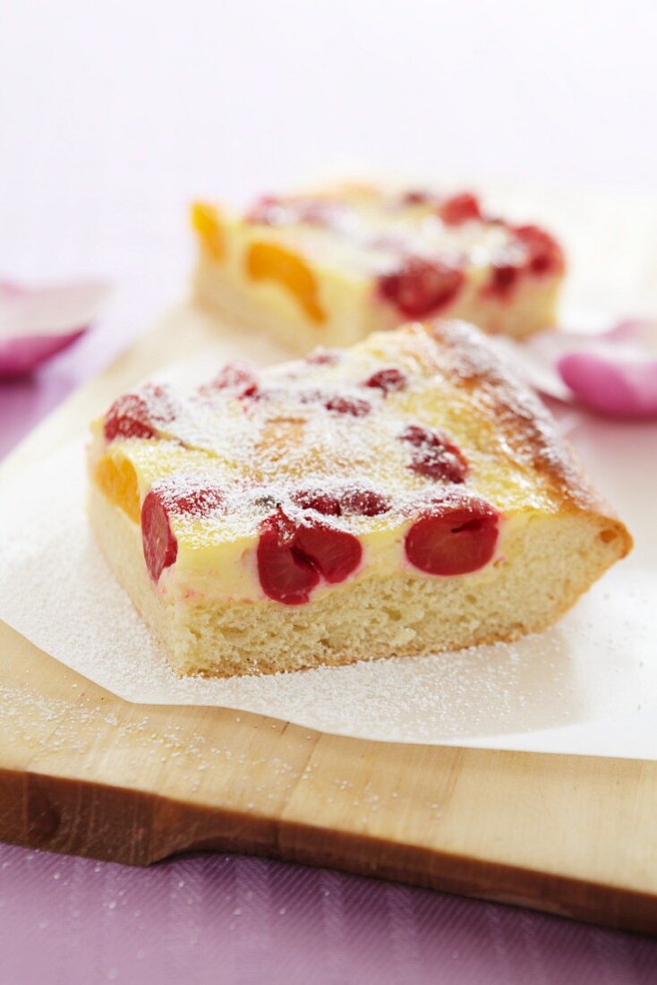 Cherry sour cream cake