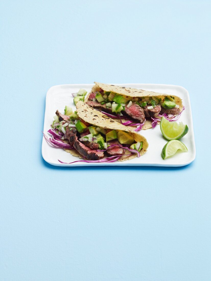 Steak Tacos with Avocado and Cucumber