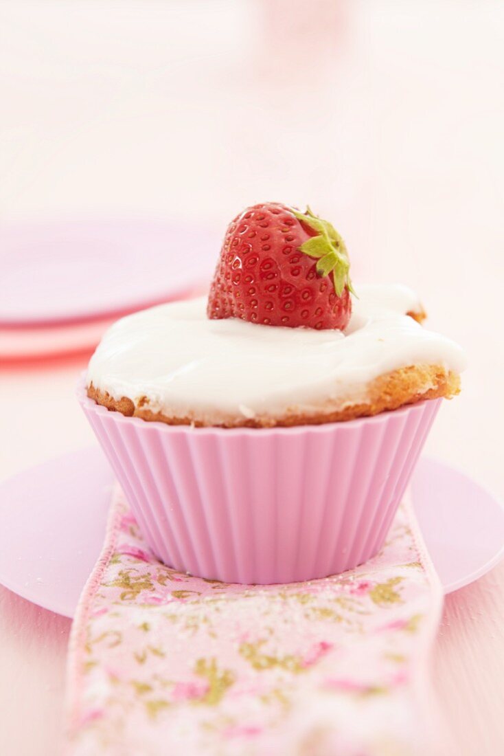 A strawberry muffin