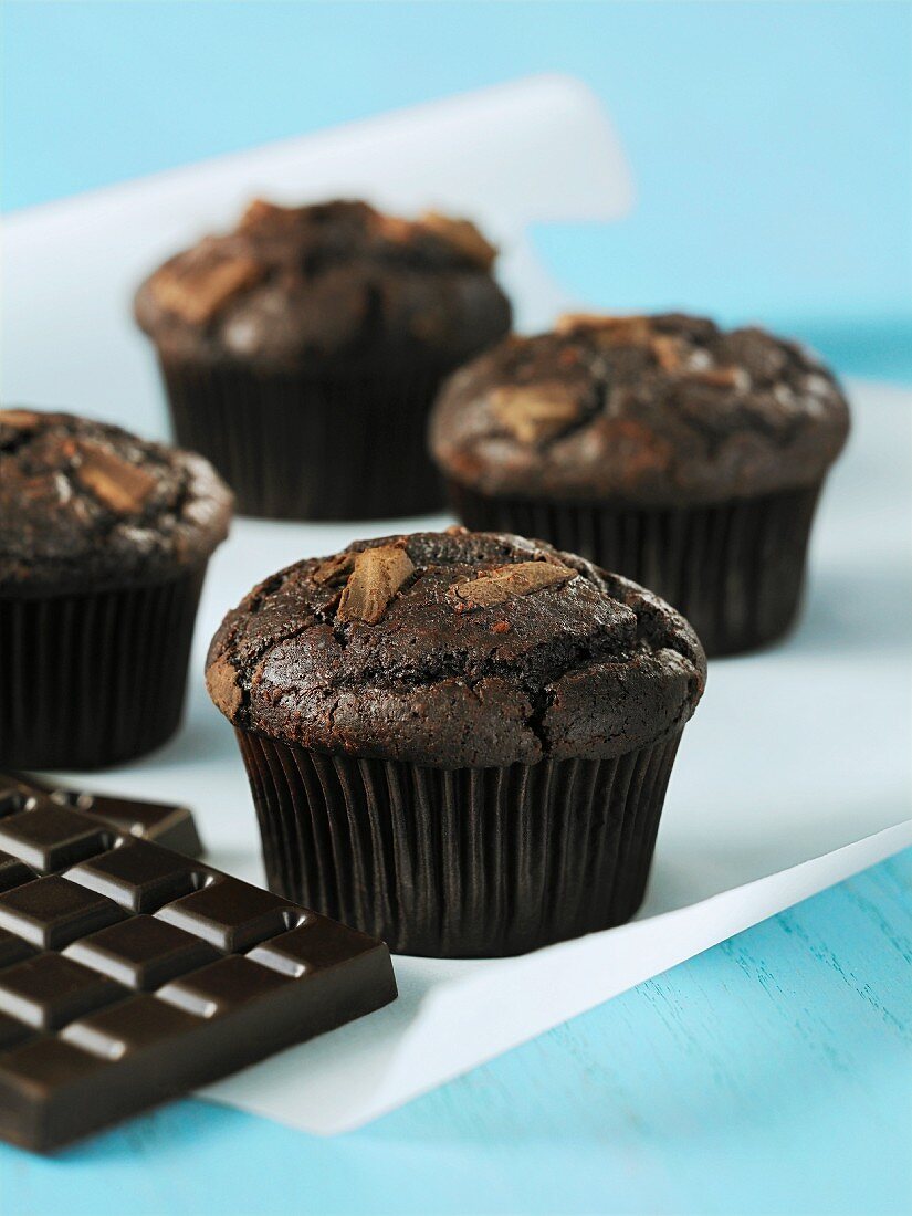 Dark chocolate muffins