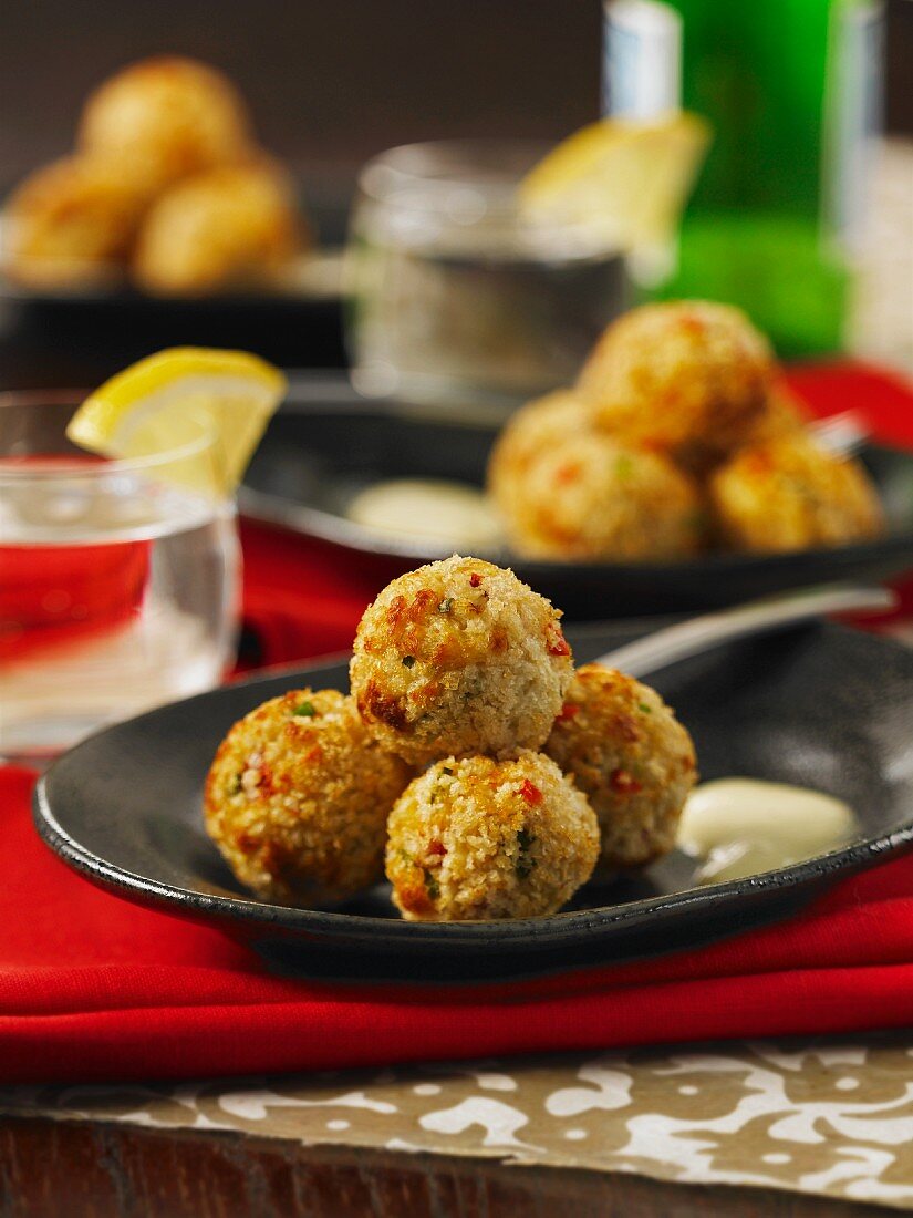 Krebsbällchen mit Wasabimayonnaise (Thailand)