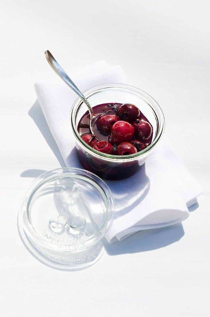 Preserved peppered cherries