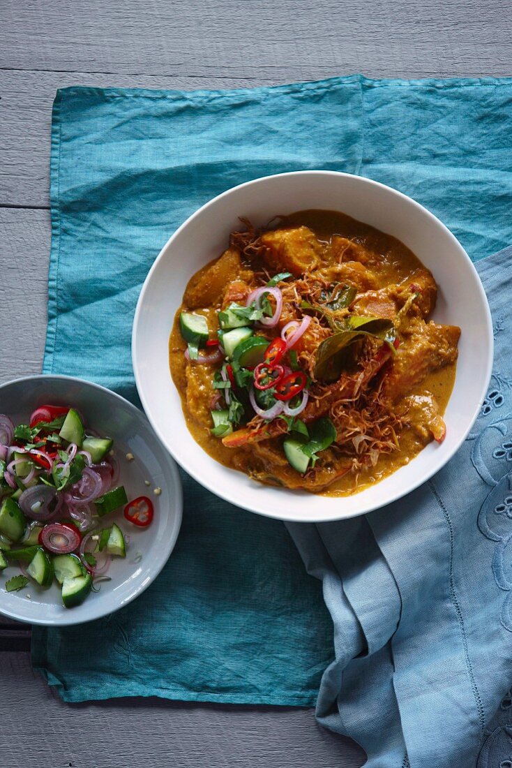 Pumpkin curry with sweet potatoes