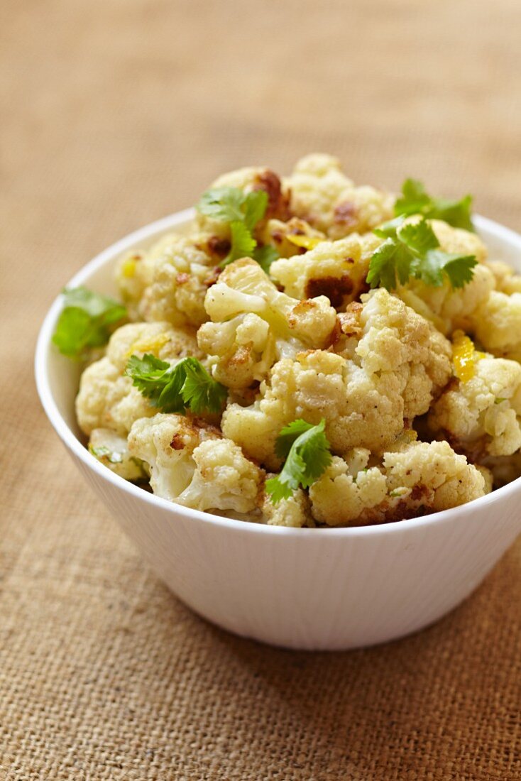A Bowl of Baked Cauliflower