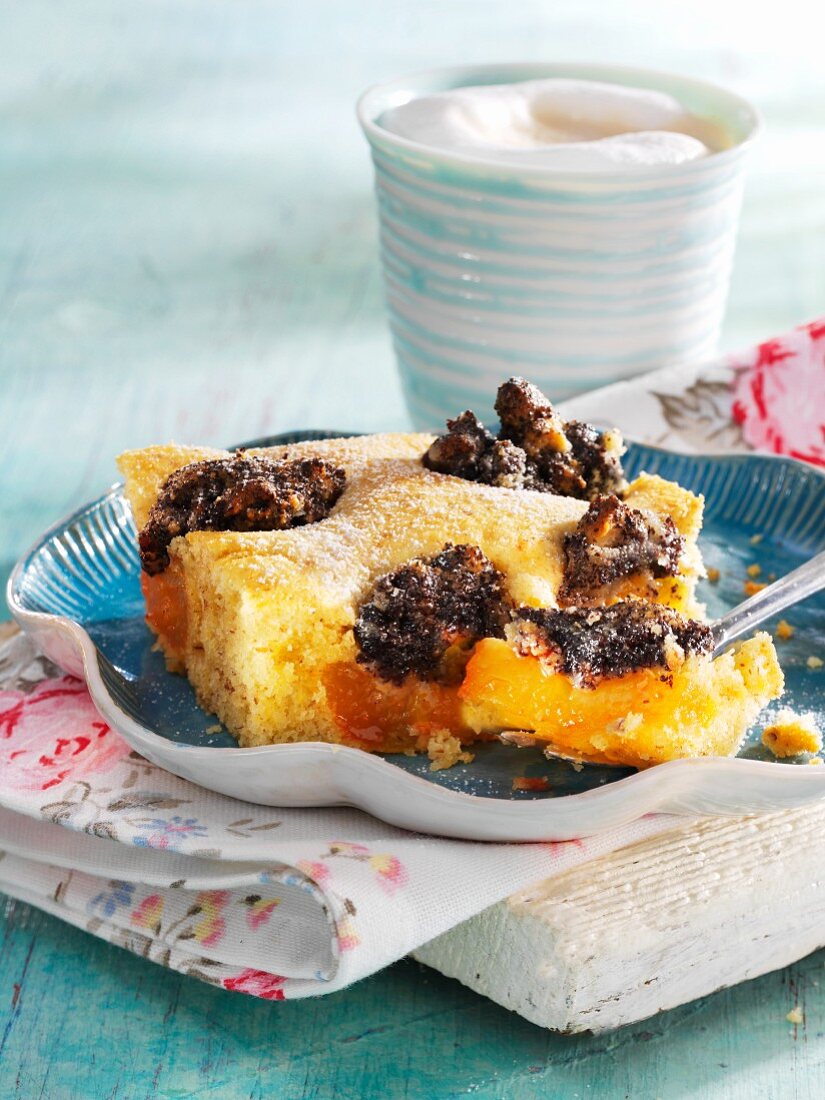 Mohn-Aprikosen-Marzipankuchen