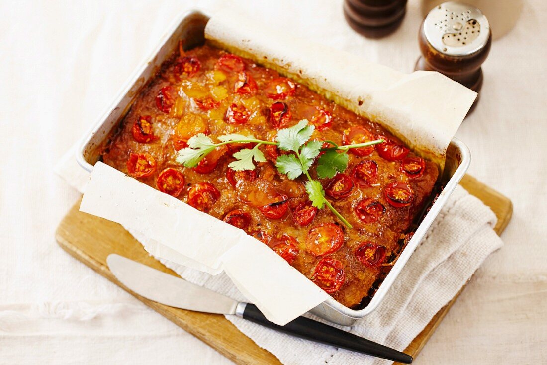 Turkey meatloaf with mango chutney