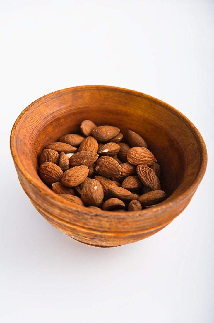 Almonds in a dish