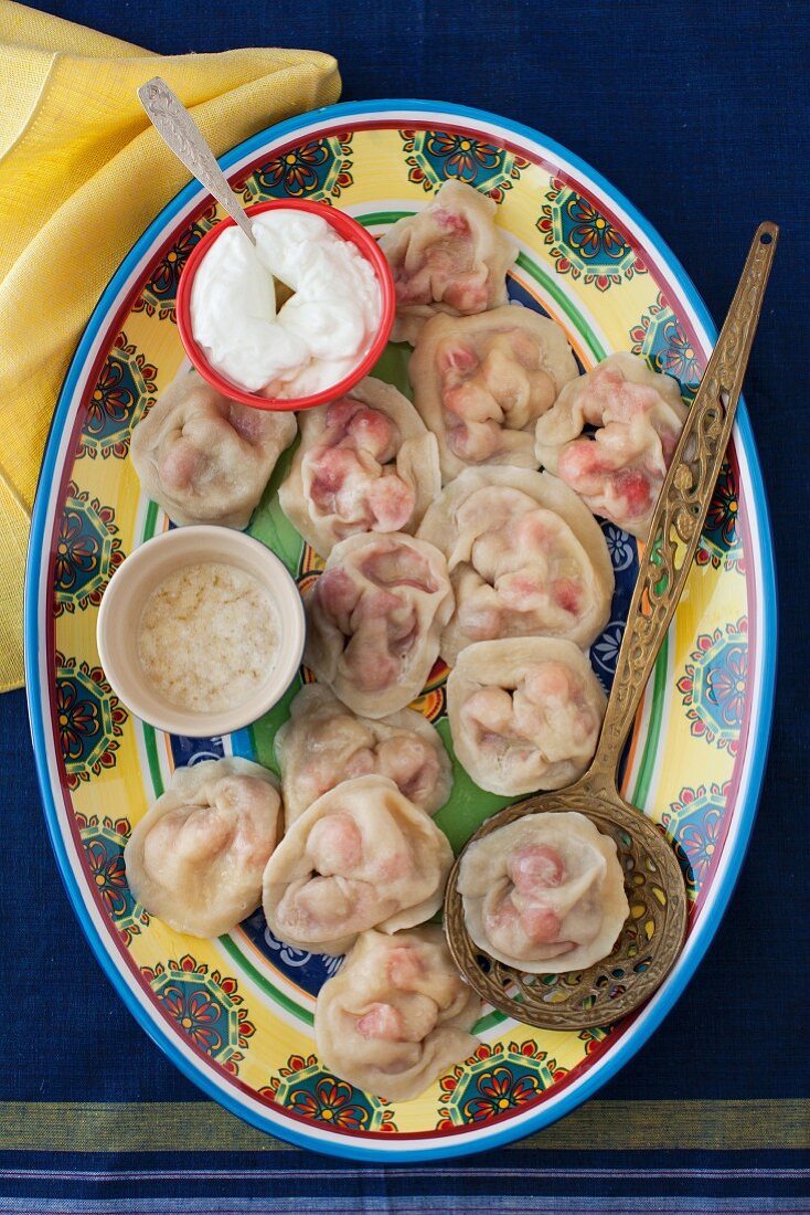 Cherry Dumplings with Sour Cream