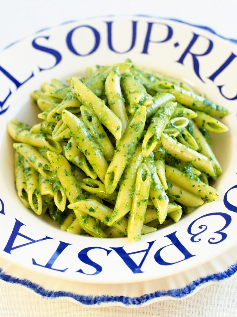 Penne with pesto