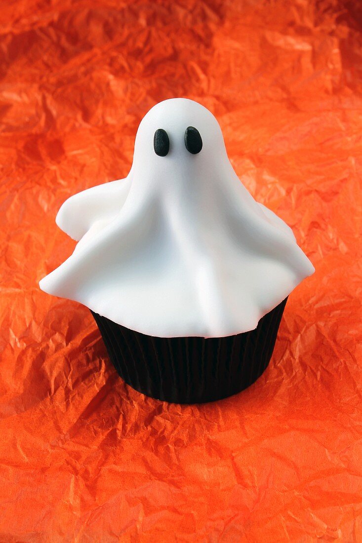 A ghost cupcake