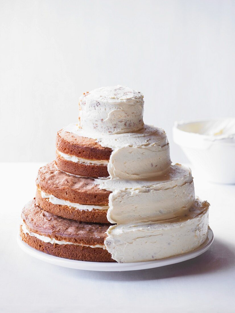 Wedding cake with vanilla buttercream