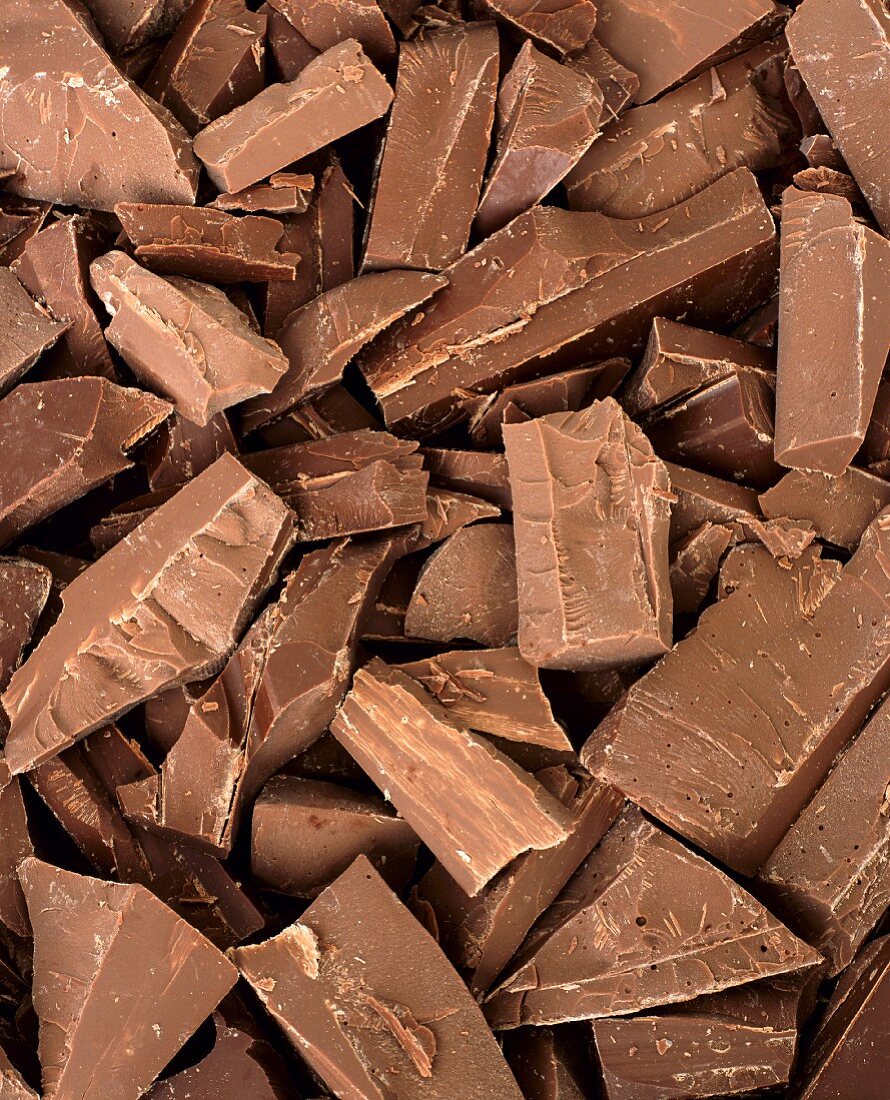 Pile of pieces of chocolate