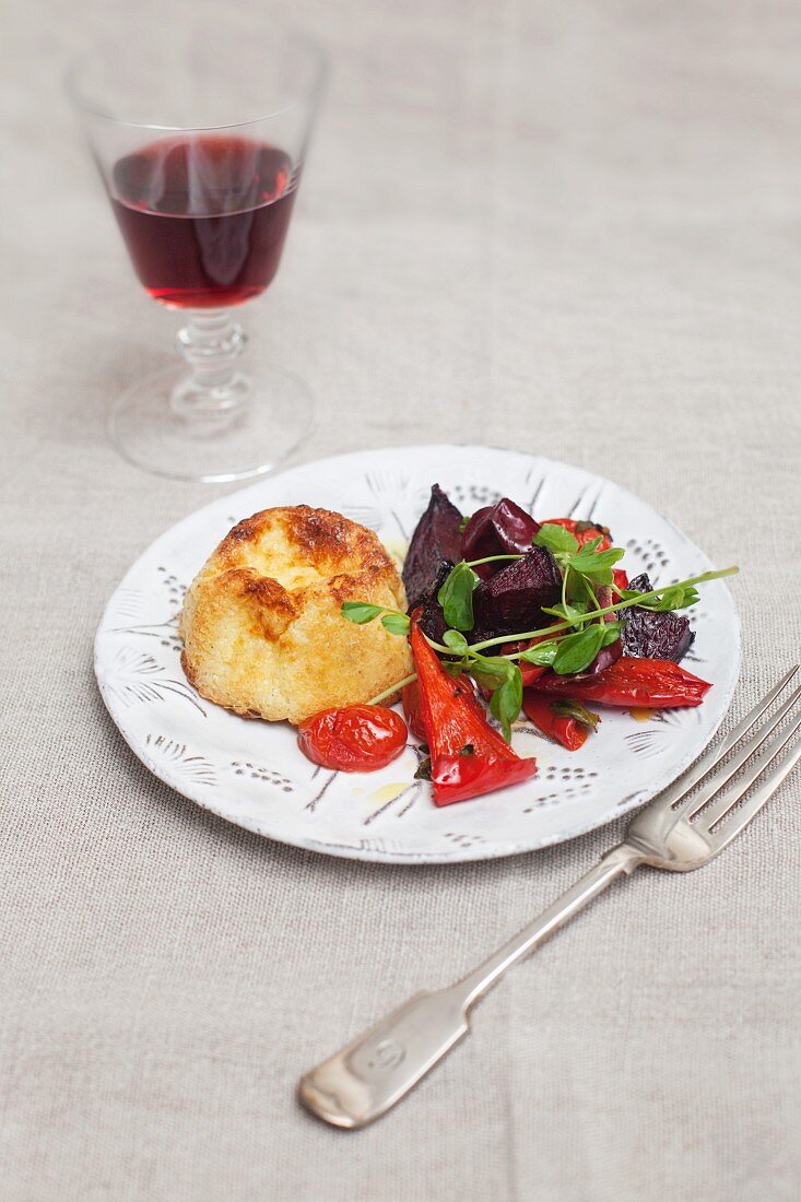 Savoury pudding with vegetables
