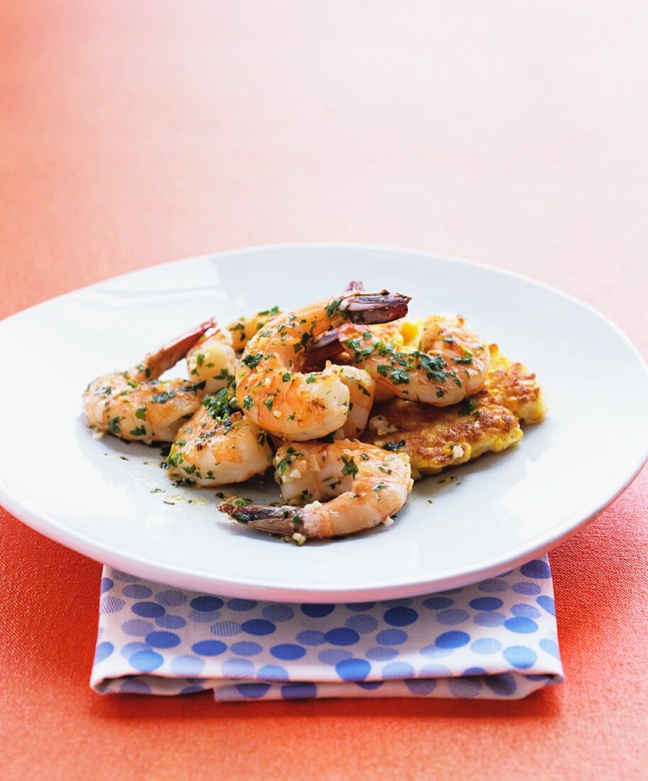 Shrimp with garlic and lemon