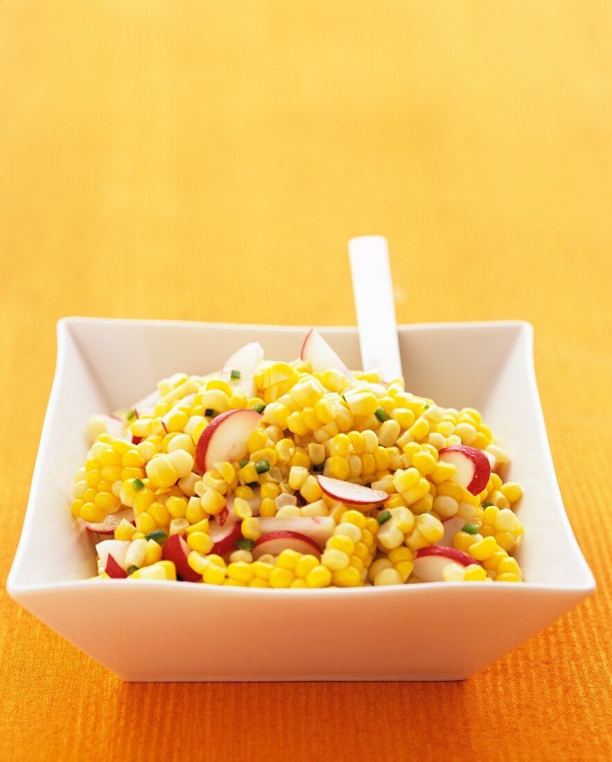 Corn and radish salad