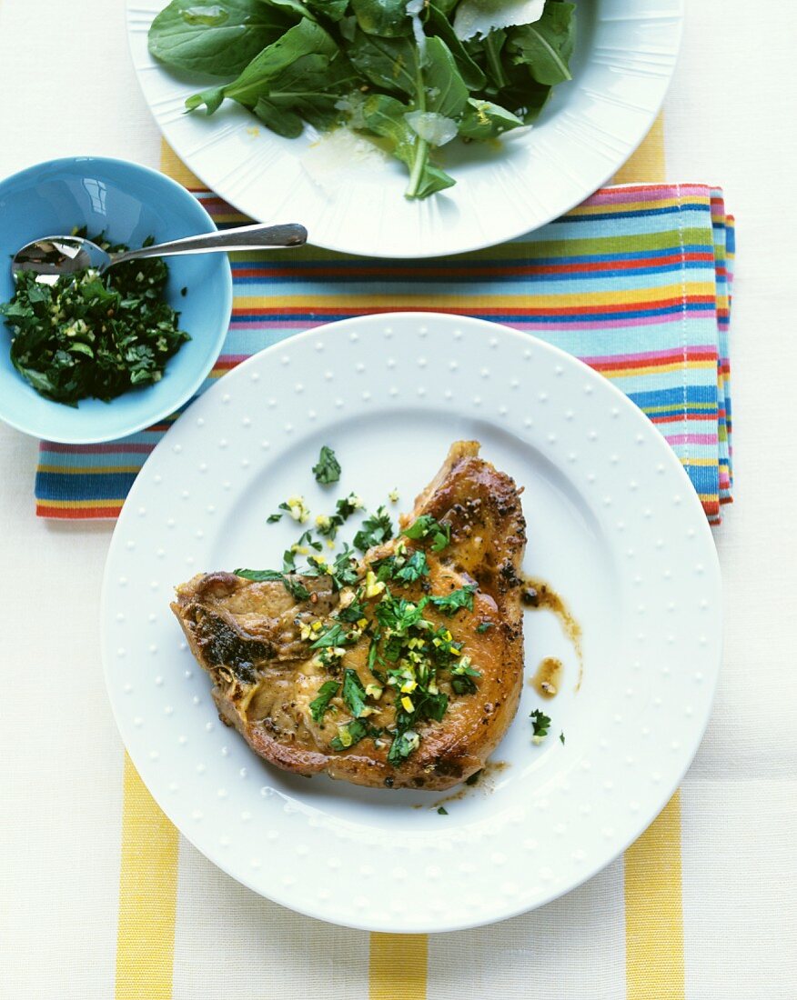 Schweinekotelett mit Gremolata