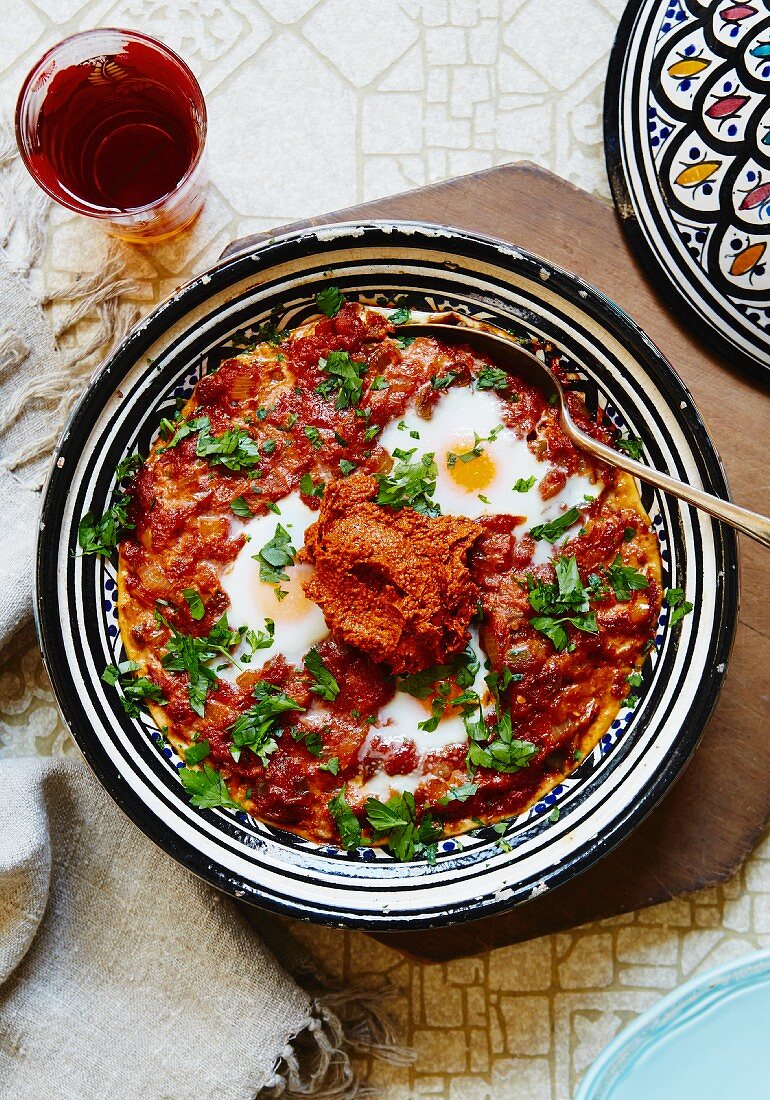 Shakshouka (Eier-Tomaten-Gericht, Nordafrika)