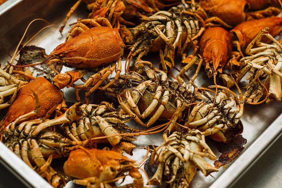 Roasted crayfish bones