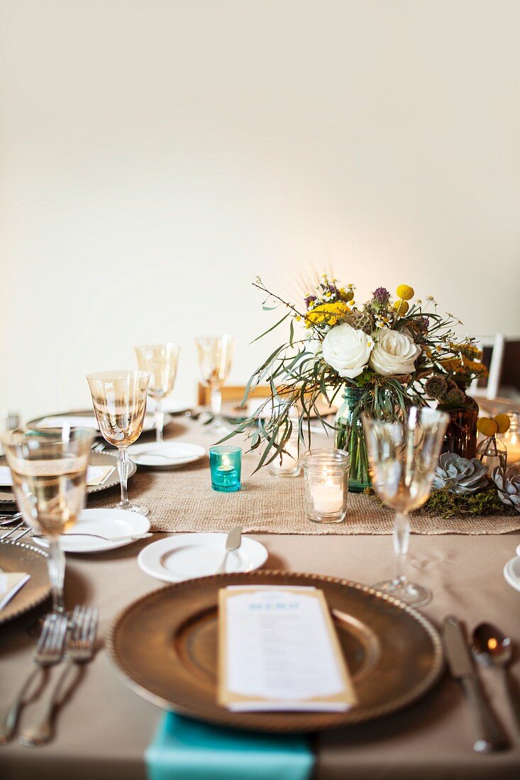 A Table Set for a Dining Event