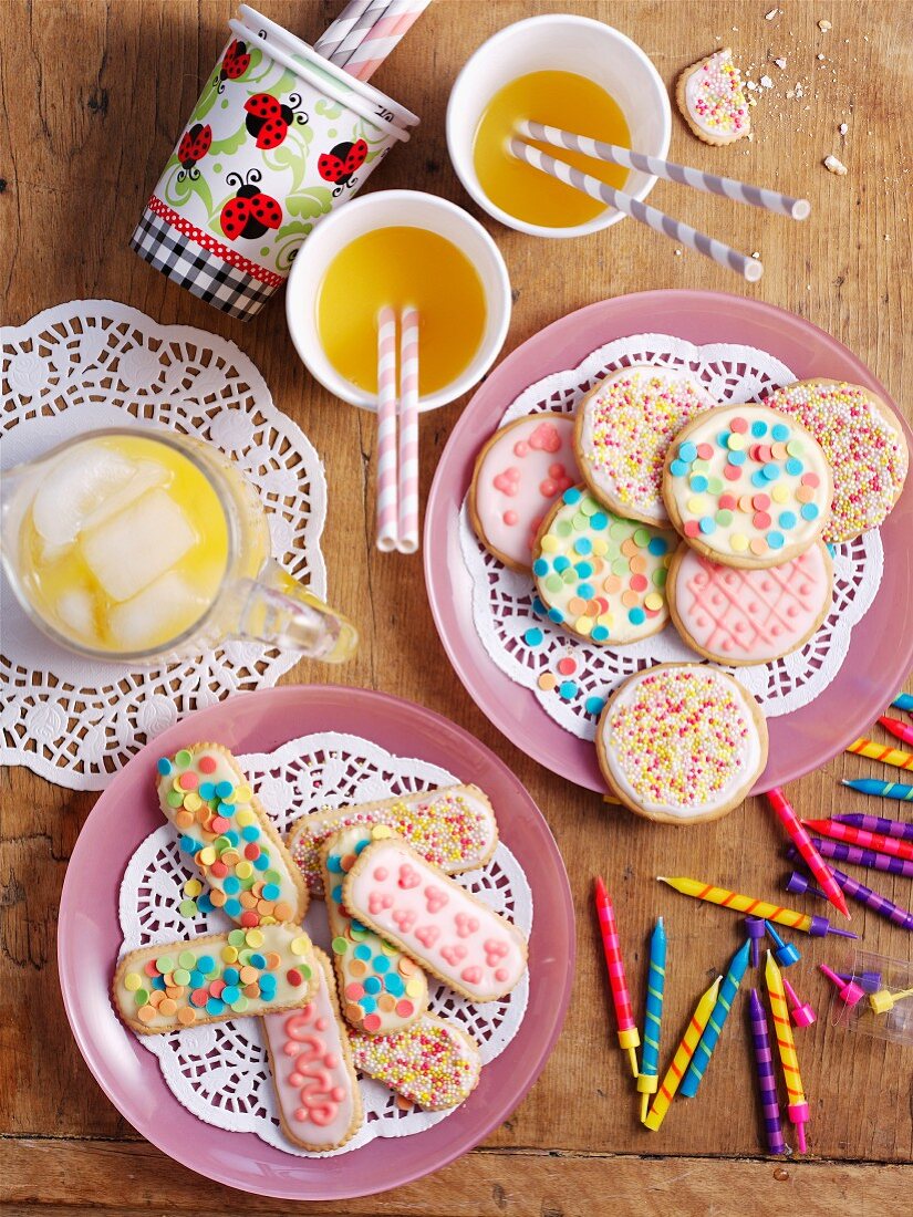 Assorted biscuits for a child's birthday
