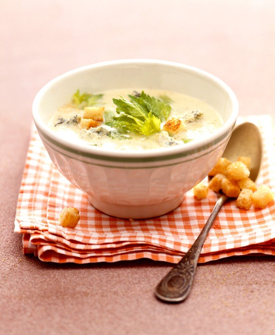 Fish soup with croutons