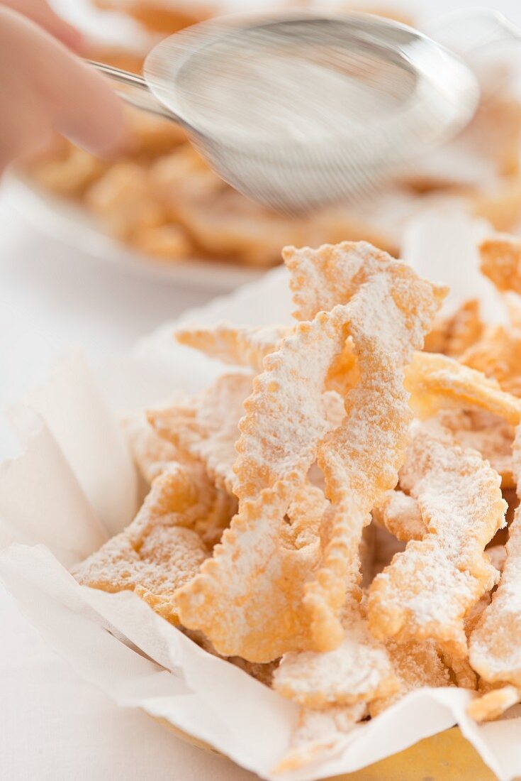 Faworki - traditional polish sweet crisp pastry