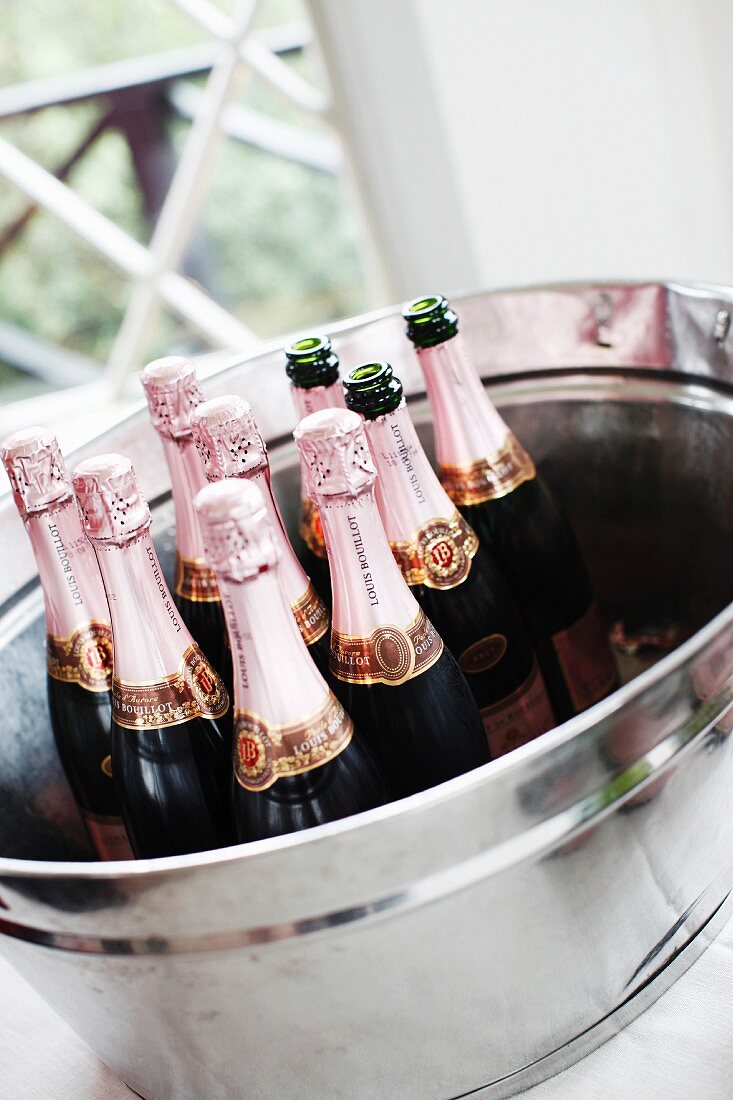 Champagnerflaschen im Eiskübel