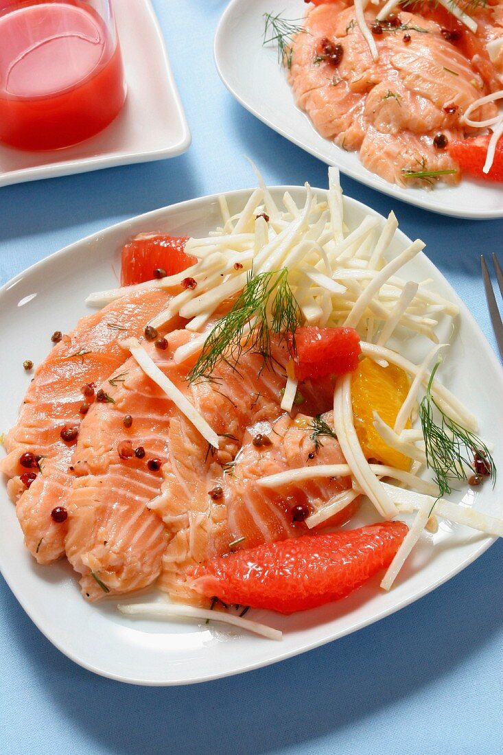 Salmon with spices, Italy