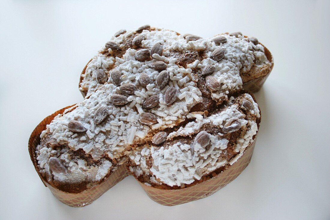 Italian Easter cake in form of a dove, Colomba Pasquale, Italy