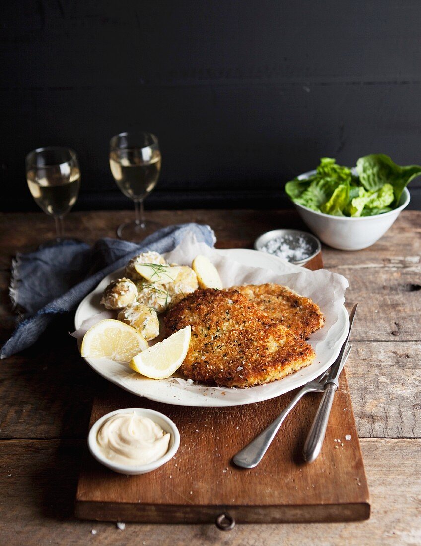 Paniertes Hähnchenschnitzel