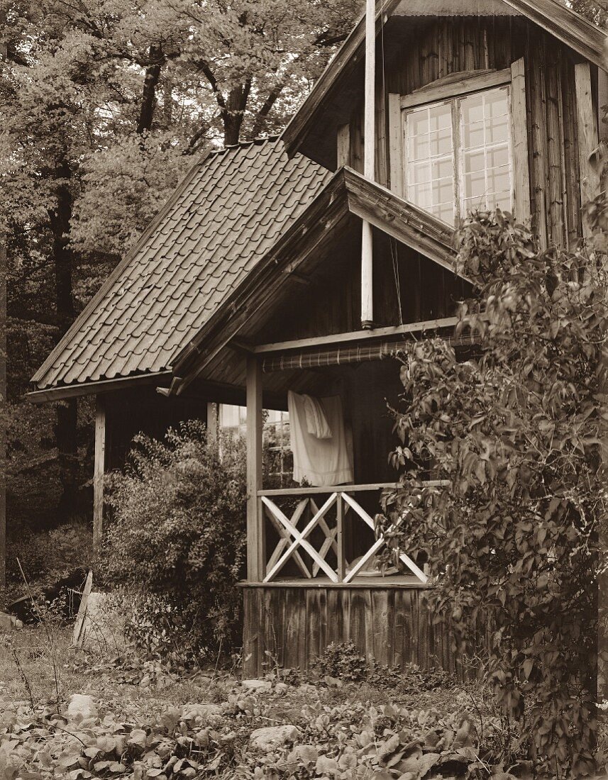 Verschwiegenes Holzhaus mit Garten