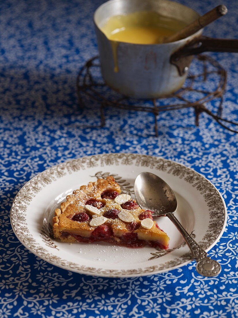 Bakewell Tart (almond cake with cherries, England)