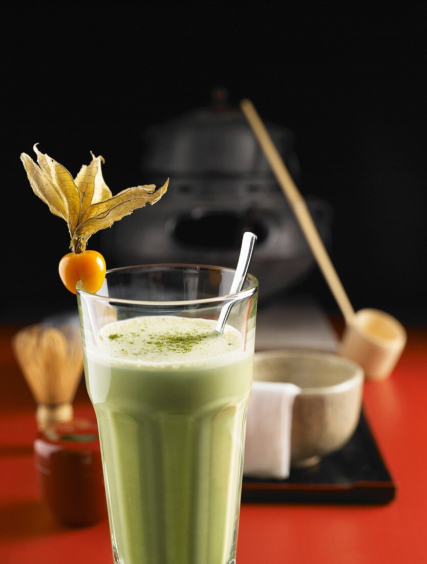 A drink made with green tea
